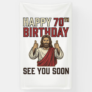 Lona Feliz Cumpleaños 70 Nos vemos pronto Camiseta Vint