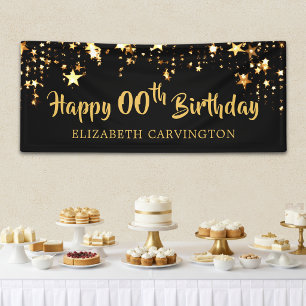 Lona Feliz cumpleaños - CUALQUIER AÑO personalizado