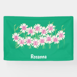 Lona Feliz cumpleaños Daisy Garden Design