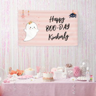 Lona Feliz Cumpleaños de Halloween Booday