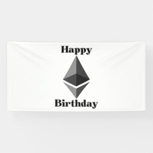Lona Feliz Cumpleaños Estandarte de Vinilo 4x8 Icono de