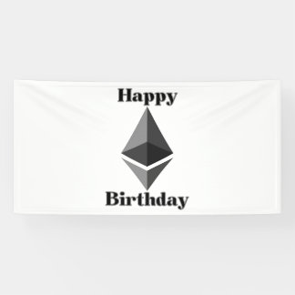 Lona Feliz Cumpleaños Estandarte de Vinilo 4x8 Icono de