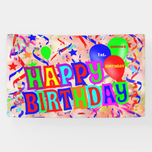 Lona Feliz cumpleaños, fiesta de cumpleaños