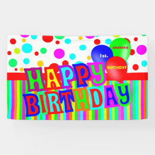 Lona Feliz cumpleaños, fiesta de cumpleaños