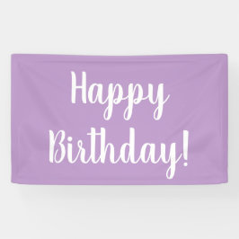 Lona Feliz cumpleaños Lilac Purple Typography