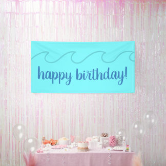 Lona ¡Feliz cumpleaños! Ondas oceánicas