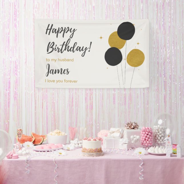 Lona Feliz Cumpleaños Para Mi Marido Cumpleaños (Fiesta)