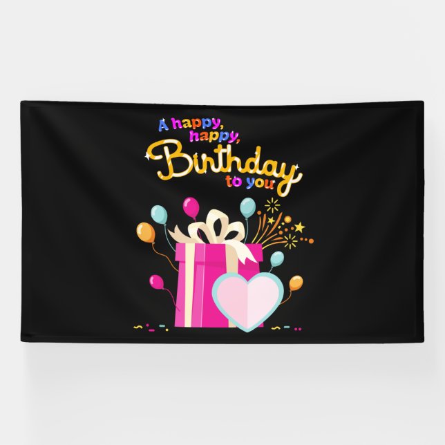 Lona Feliz Cumpleaños Para Tu Cartel De Vinyl 6x10 (Horizontal)