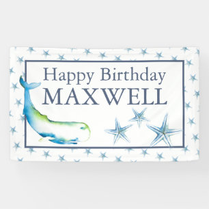 Lona Feliz cumpleaños Personalizado Banners Tema náutic