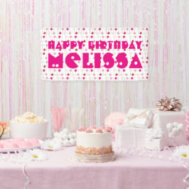 Lona Feliz cumpleaños Pink Frosted Cake Pops Party Favo