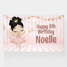 Lona ¡Feliz cumpleaños! Princesa bailarina Ballerina co