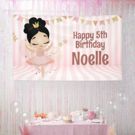 Lona ¡Feliz cumpleaños! Princesa bailarina Ballerina co