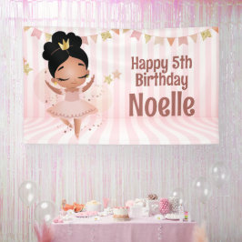 Lona ¡Feliz cumpleaños! Princesa bailarina Ballerina co