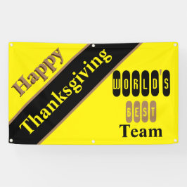 Lona Feliz Día de Acción de Gracias Equipo