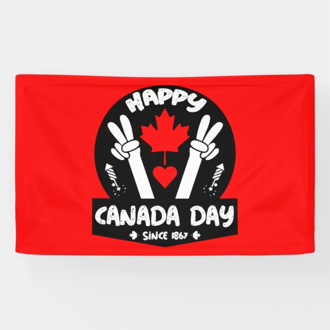 Lona Feliz Día de Canadá (Horizontal)