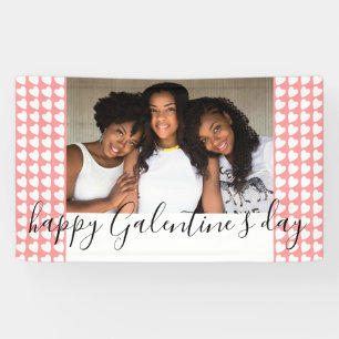 Lona Feliz Día de Galentine, amigo de foto de corazón