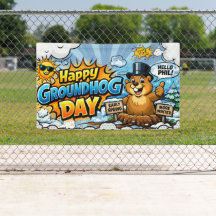 Feliz Día de la Marmota Divertido Fondo