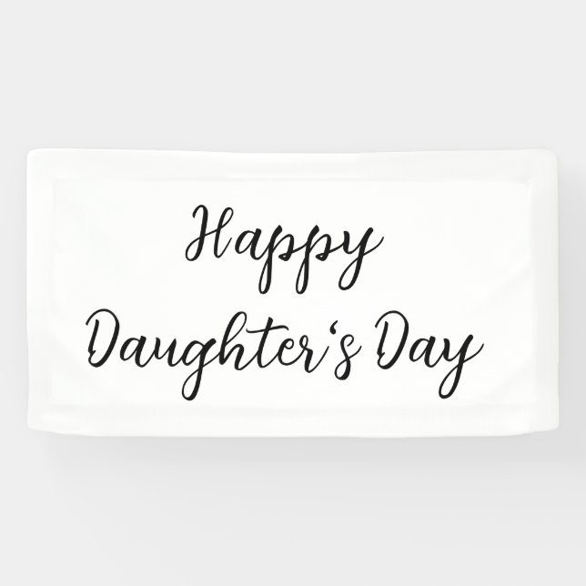 Lona Feliz día de las hijas si.ple texto mínimo añadir  (Horizontal)