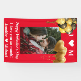 Lona Feliz Día de San Valentín al Personalizado de foto