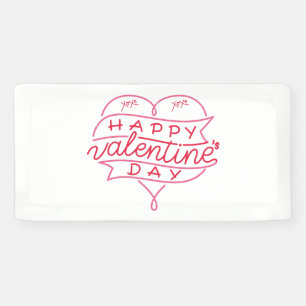 Lona Feliz día de San Valentín Banner de Vinilo 2x1