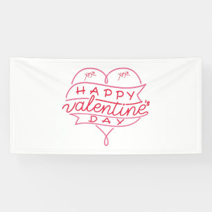 Lona Feliz Día de San Valentín Estandarte de Vinilo 4x8