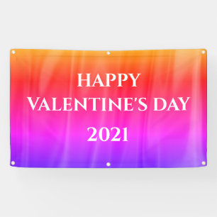 Lona Feliz Día de San Valentín luce brillante colorid