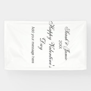 Lona Feliz día de San Valentín nombre fecha mensaje sim