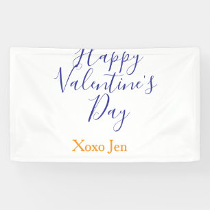Lona Feliz día de San Valentín rosa morado xoxo amor no