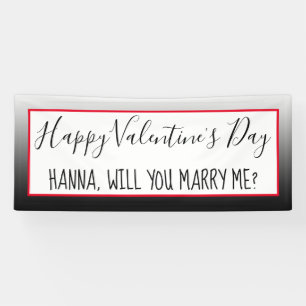 Lona Feliz Día de San Valentín Rótulo de propuestas p