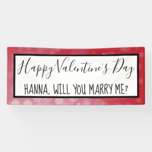 Lona Feliz Día de San Valentín Rótulo de propuestas p