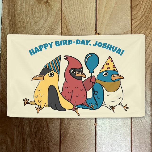 Lona Feliz Día del Ave Personalizado Aves tema Cumpleañ (Subido por el creador)