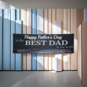 Lona Feliz Día del Padre   Mejor cartel de papá del mun