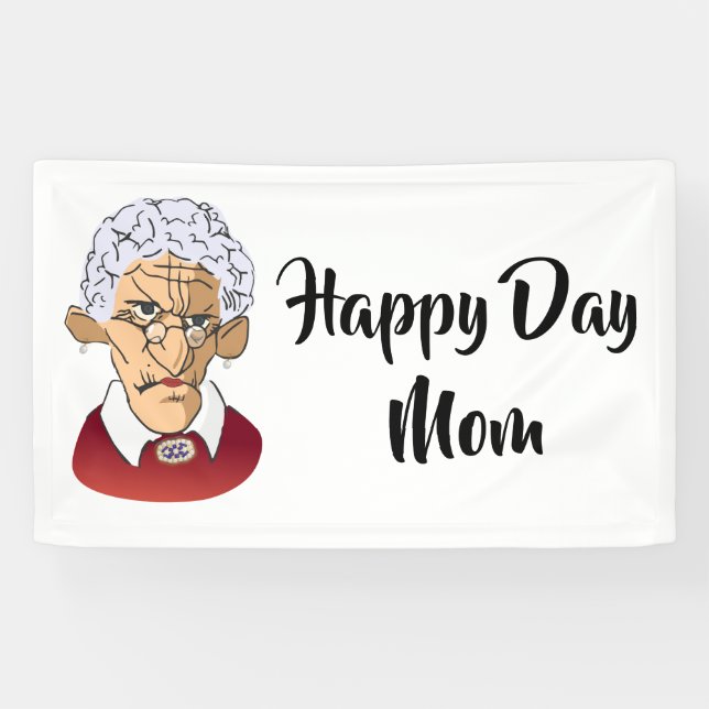 Lona Feliz día, humor del día de la madre (Horizontal)