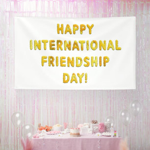 Lona Feliz Día Internacional de la Amistad