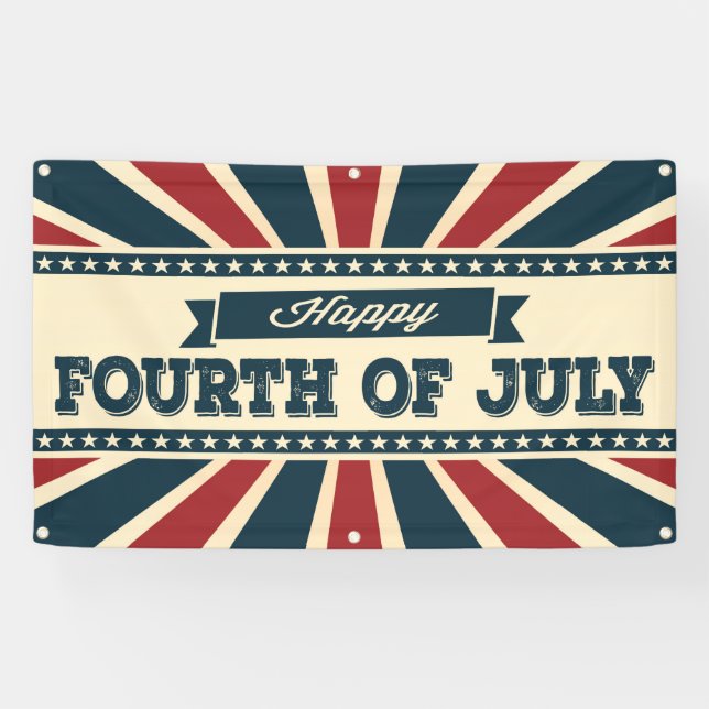Lona feliz el 4 de julio (Horizontal)