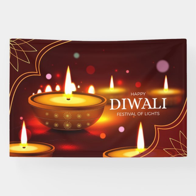 Lona Feliz Festival Diwali de Luces (Horizontal)