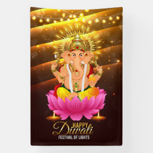 Lona Feliz Festival Diwali de Luces con Ganesh
