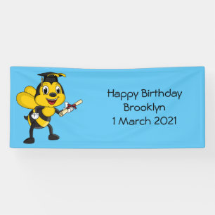 Lona Feliz graduación de abejas personalizados