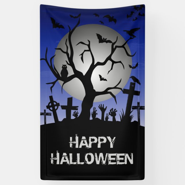 Lona Feliz Halloween (Vertical)