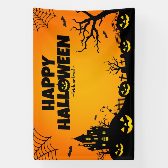 Lona Feliz Halloween (Vertical)