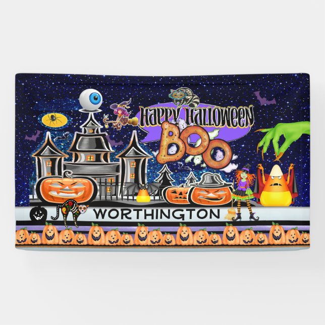 Lona ¡Feliz Halloween! (Horizontal)