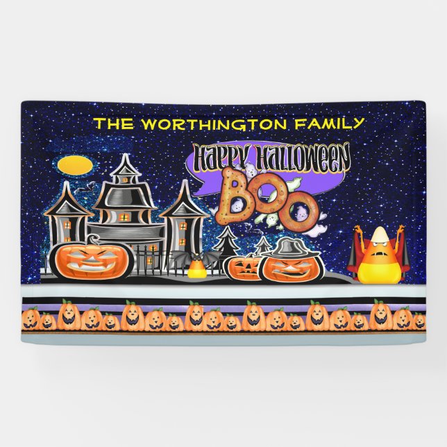 Lona ¡Feliz Halloween! (Horizontal)