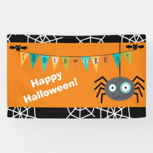 Lona Feliz Halloween Araña