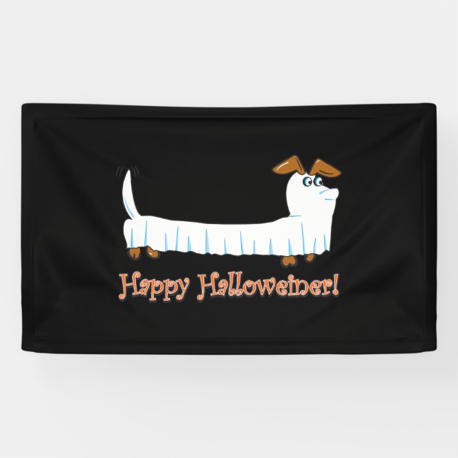 Lona Feliz Halloween Dachshund (Horizontal)