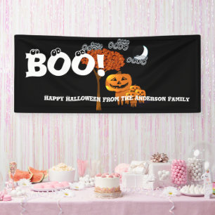 Lona Feliz Halloween Personalizado De Tu Familia