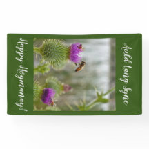 Feliz Hogmanay Auld Lang Syne Thistle