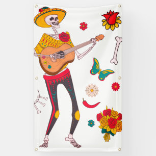 LONA FELIZ MUERTOS BANNER W/ GROMMETS