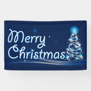 Lona Feliz Navidad Azul