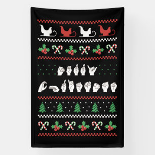 Lona Feliz Navidad - LSA Lengua de Señas Americana I