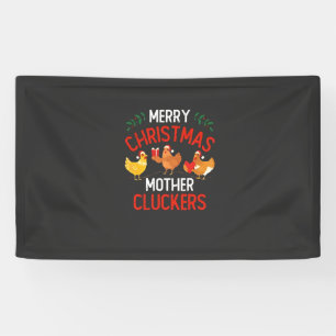 Lona Feliz Navidad Madre Cluckers Rooaster Xmas